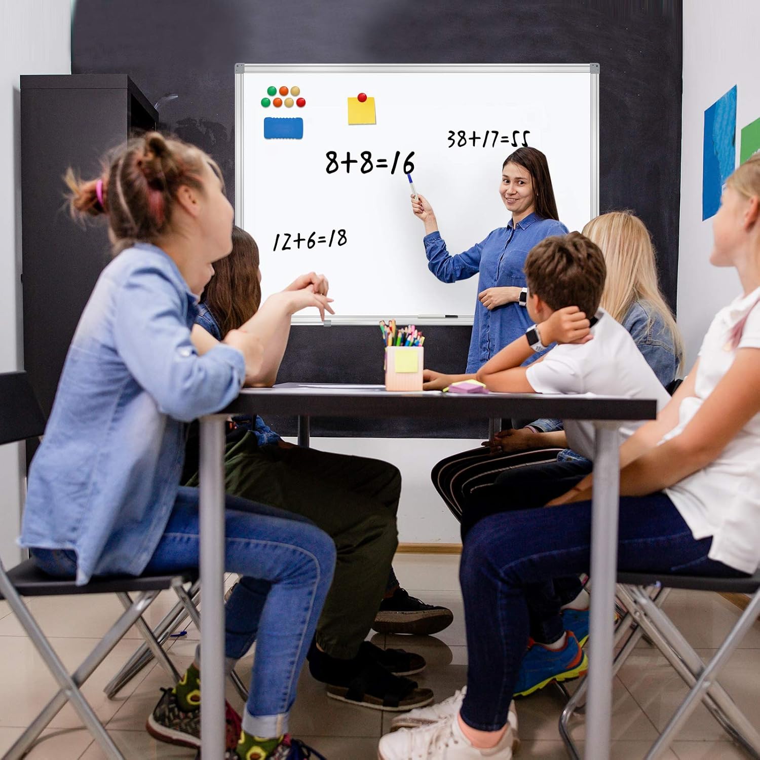 40"x28"Dry Erase Board for Wall Aluminum Presentation Magnetic Whiteboard