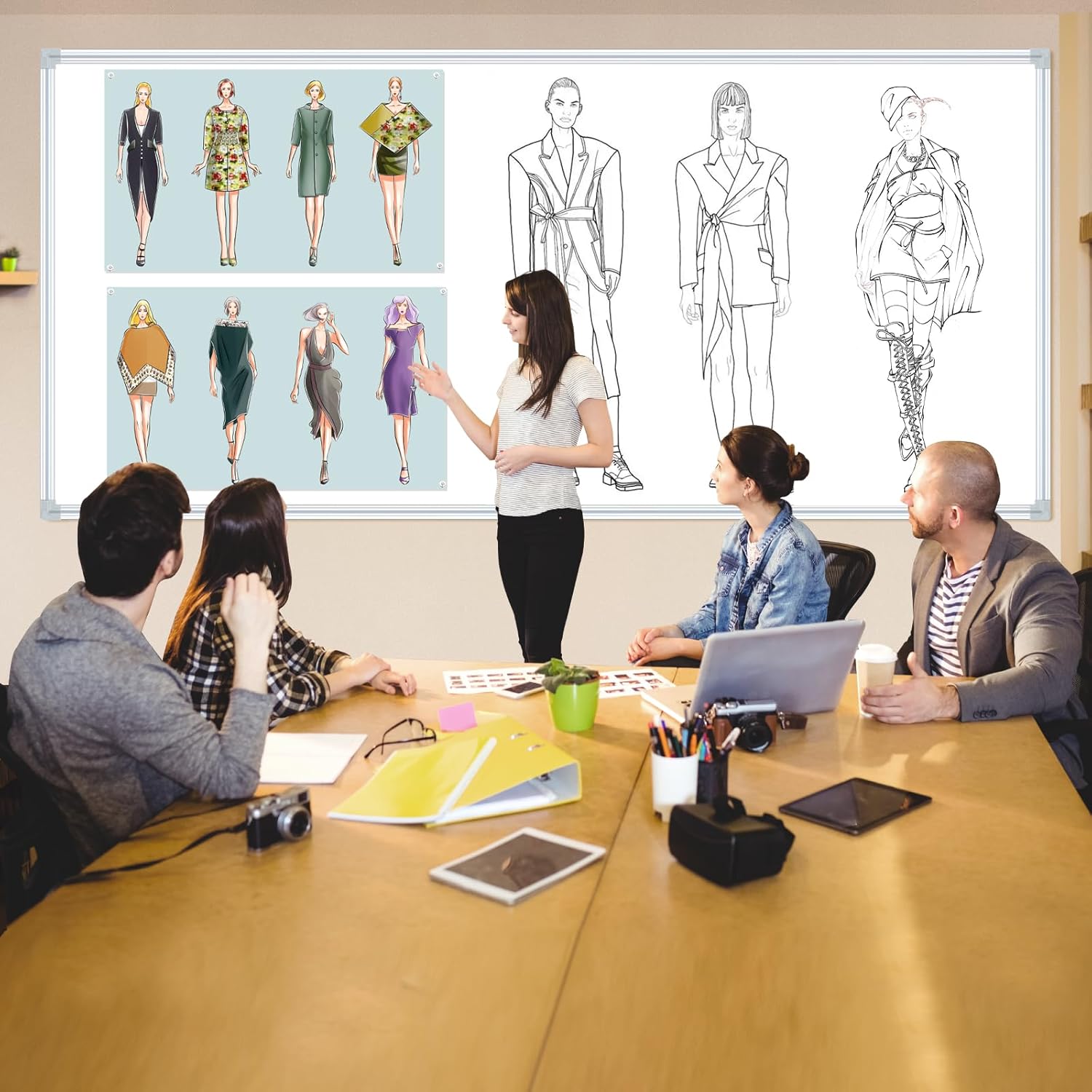 96"x48"WhiteBoard Magnetic Dry Erase White Board for Wall