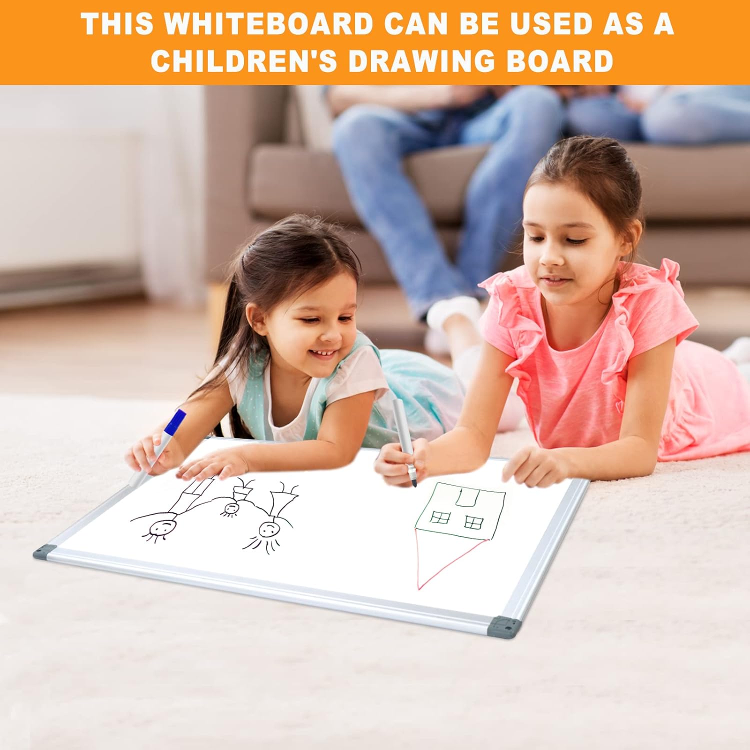 24"x18" White Board Dry Erase Whiteboard for Wall,  Aluminium Frame