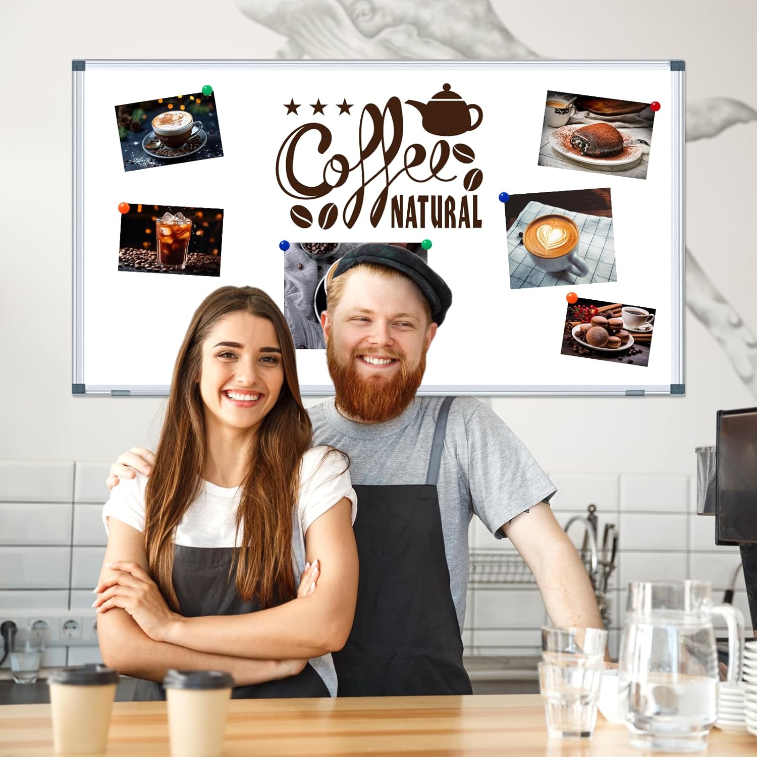 72"x36"/ 6' x 3' Dry Erase White Board for WallLarge Magnetic Whiteboard