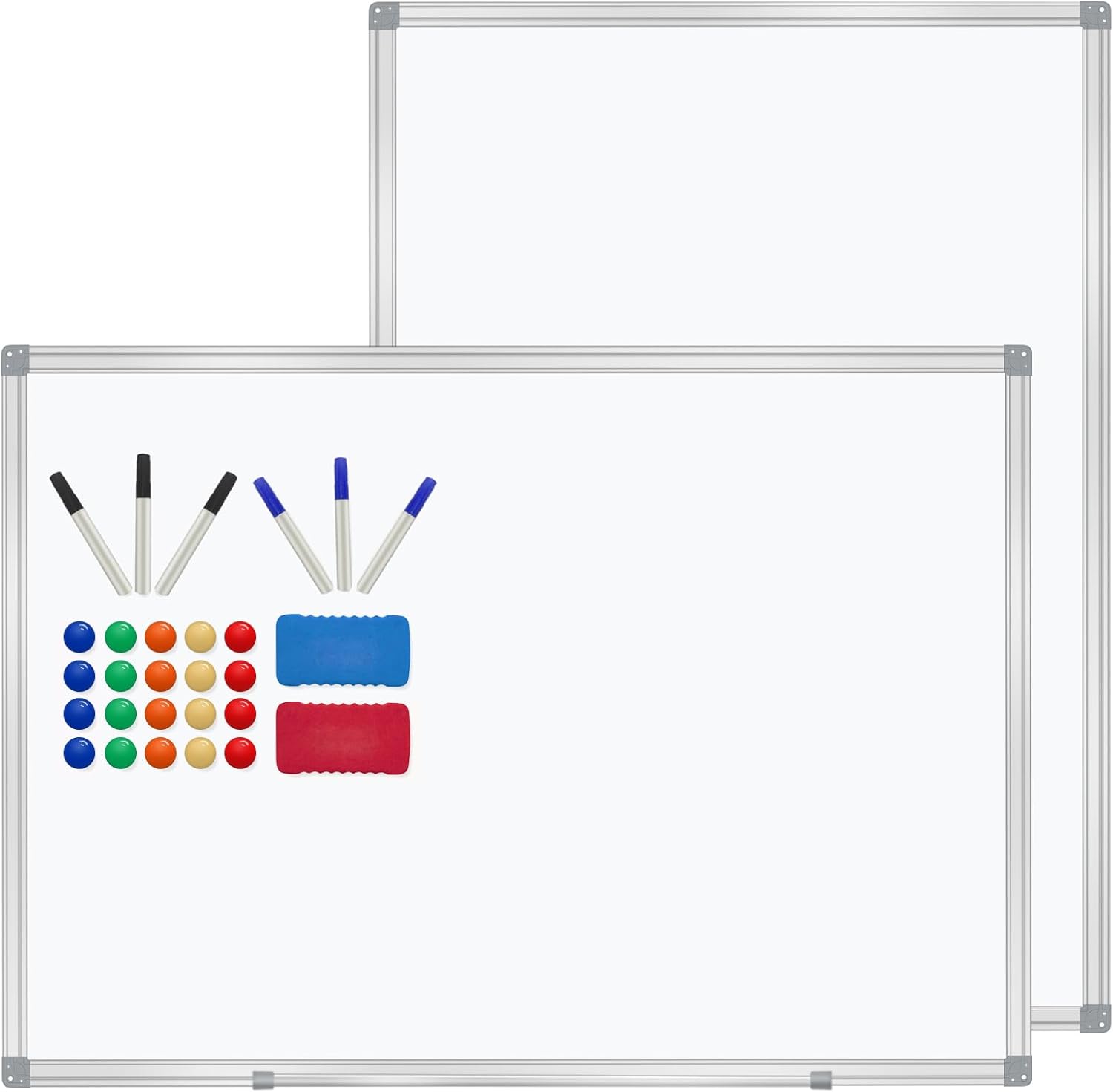 36"x24" /3' x 2' (2pcs)Whiteboard Dry Erase White Board for Wall, Magnetic Boards Small Wall Whiteboard