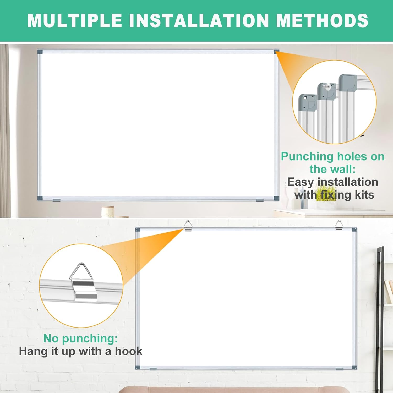 60"x36" /5' x 3' White Board Dry Erase Boards for Wall Magnetic Whiteboard
