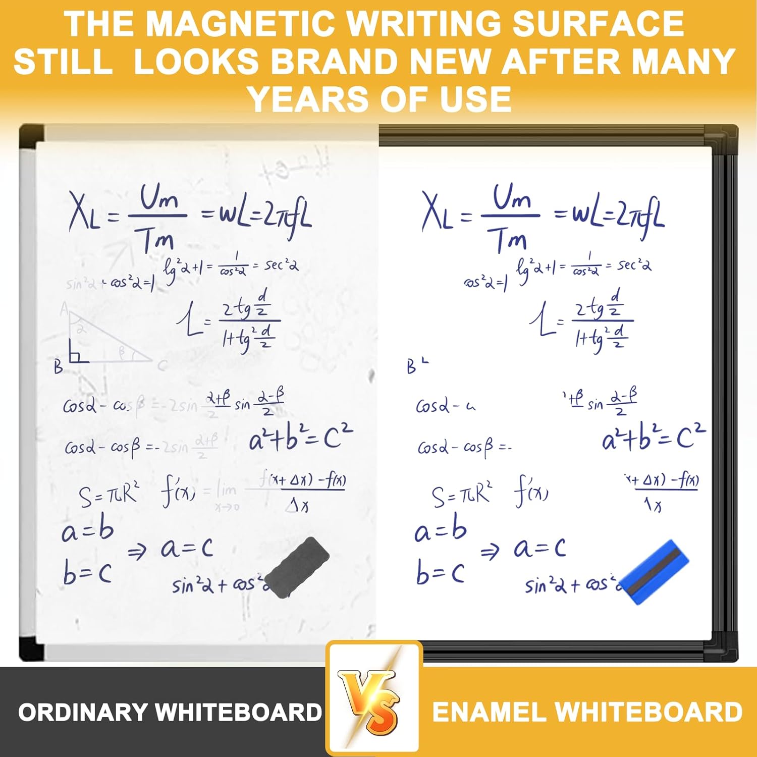 96"x48" Whiteboard Commercial-Grade Large Magnetic Dry Erase White Board for Wall Presentation Boards