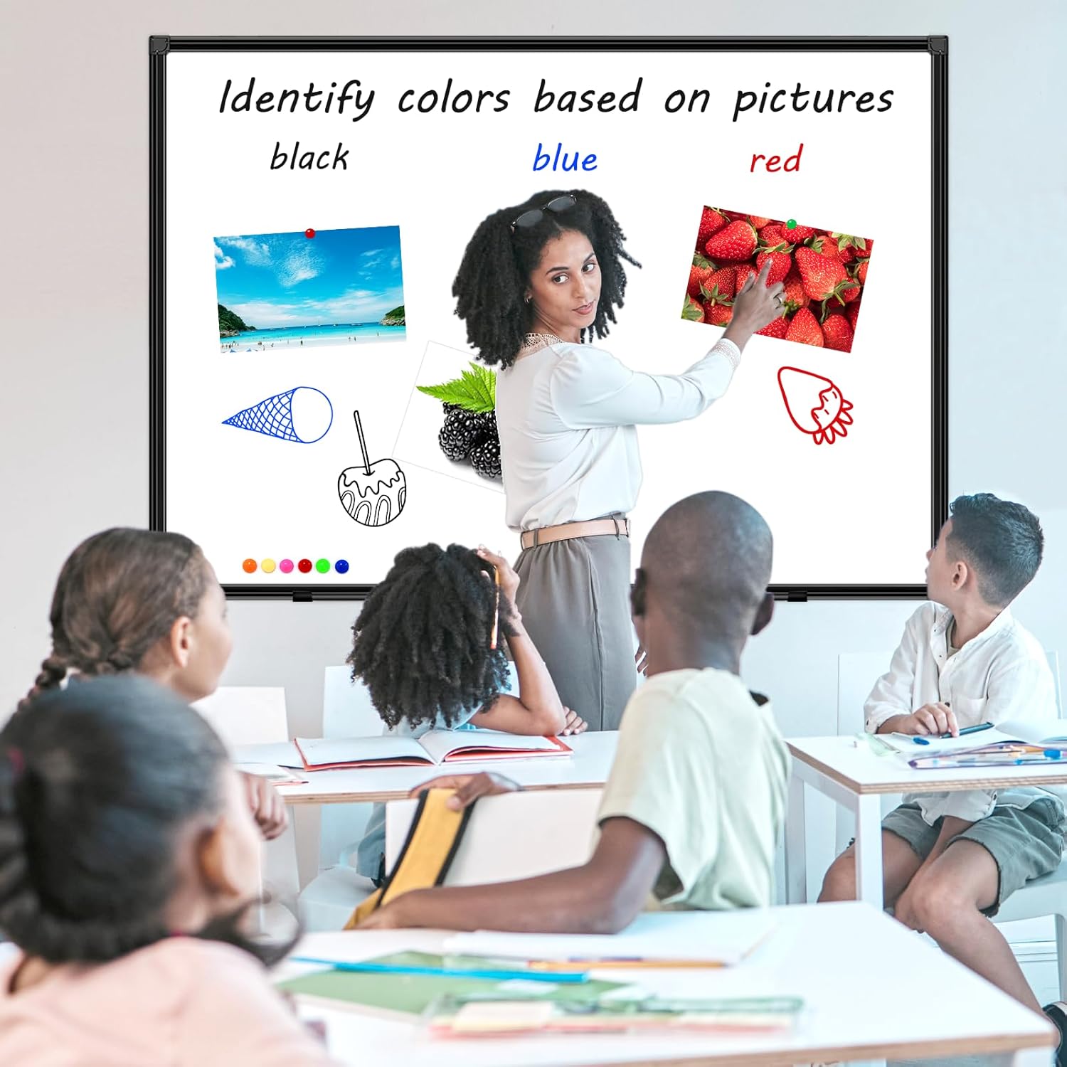 48" X 36"/4' X 3' White Board Dry Erase, Magnetic Dry Erase Board for Wall, Aluminum Frame