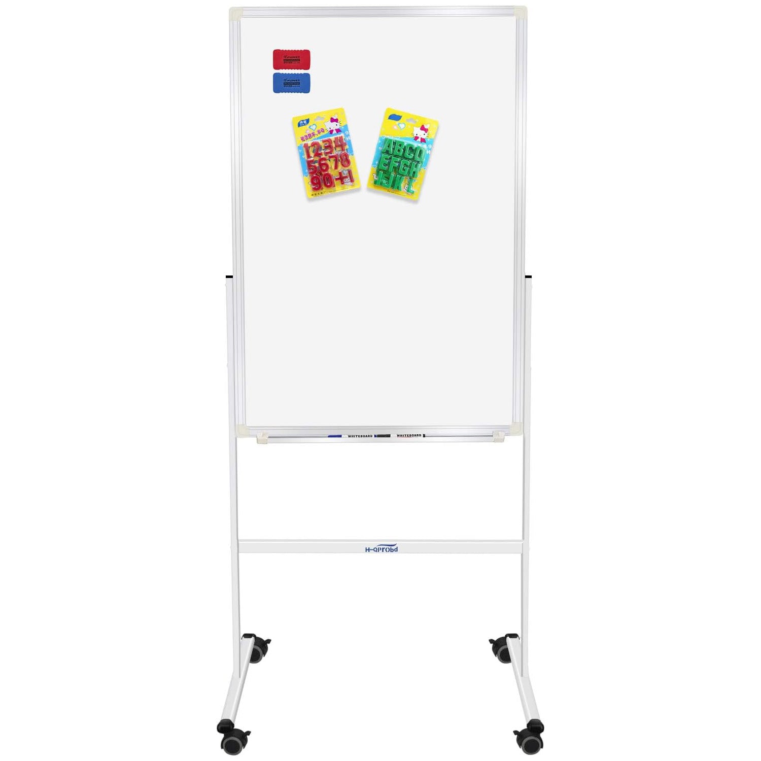 24"x36"Mobile Whiteboard Magnetic Dry Erase Board with Stand - Adjustable Height Double Side Rolling White Boards