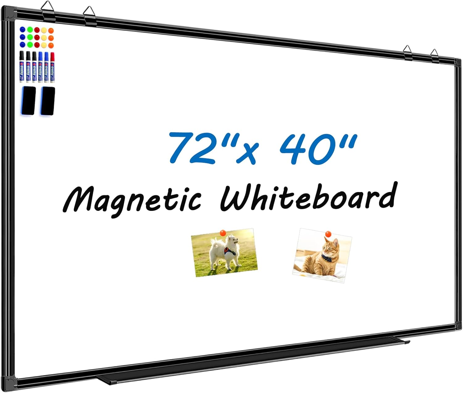72"X40"Large White Board Dry Erase Board for Wall Magnetic, Presentation Dry Erase Boards