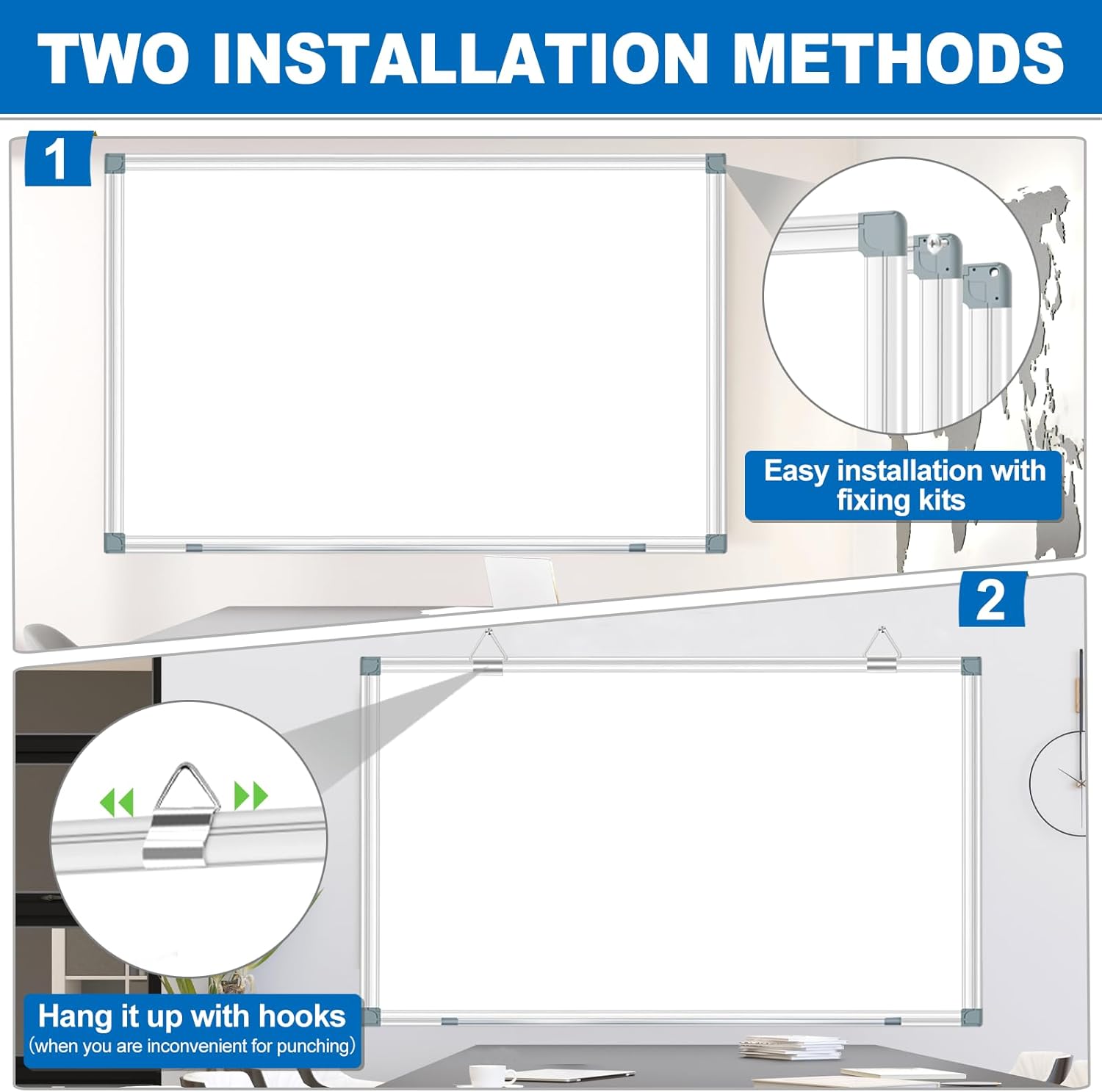 72'x48' Large Magnetic White Board Dry Erase Whiteboard with Aluminum Frame