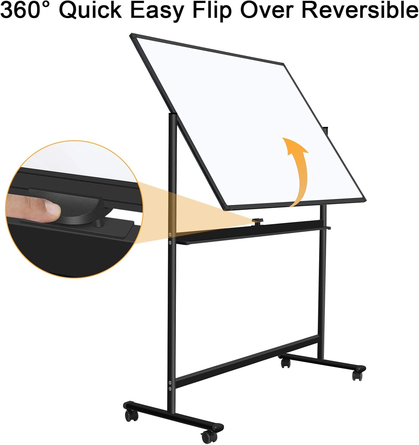 48"x36" Mobile Whiteboard Double-Sided Magnetic Dry Erase Board on Wheels