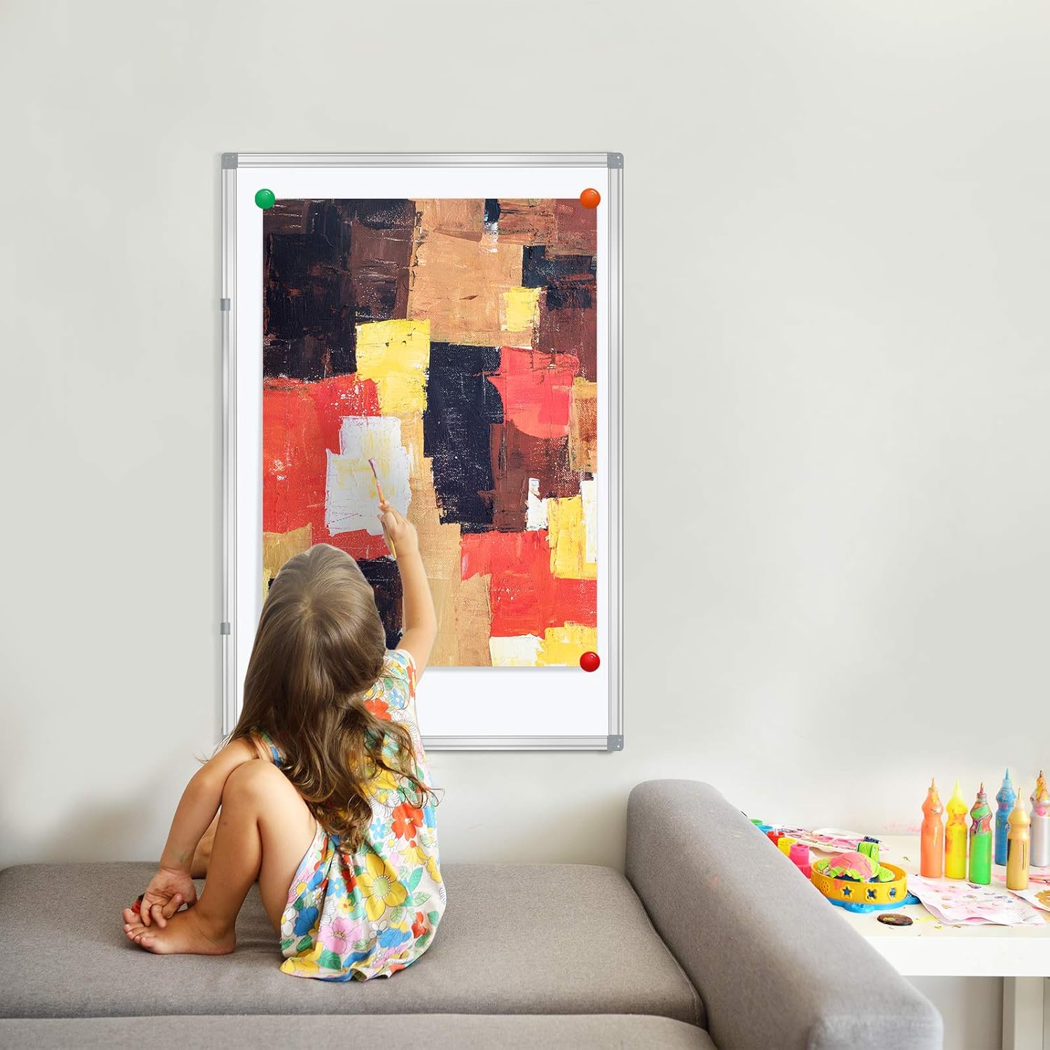 36" x 24" White Board Dry Erase Board for Wall Whiteboard Magnetic Present Wation Board