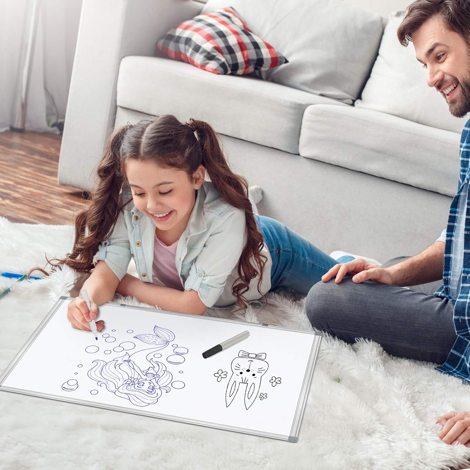 36" x 24" White Board Dry Erase Board for Wall Whiteboard Magnetic Present Wation Board