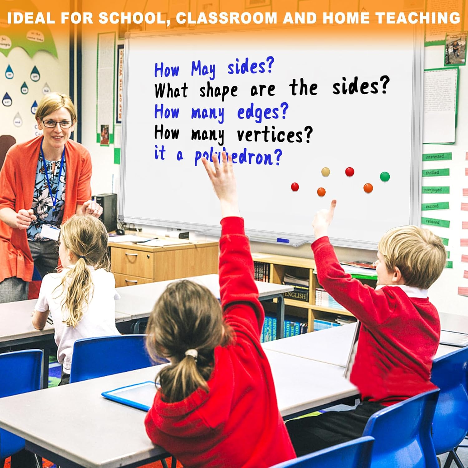 72"x40"Dry Erase Board for Wall Aluminum Presentation Magnetic Whiteboard