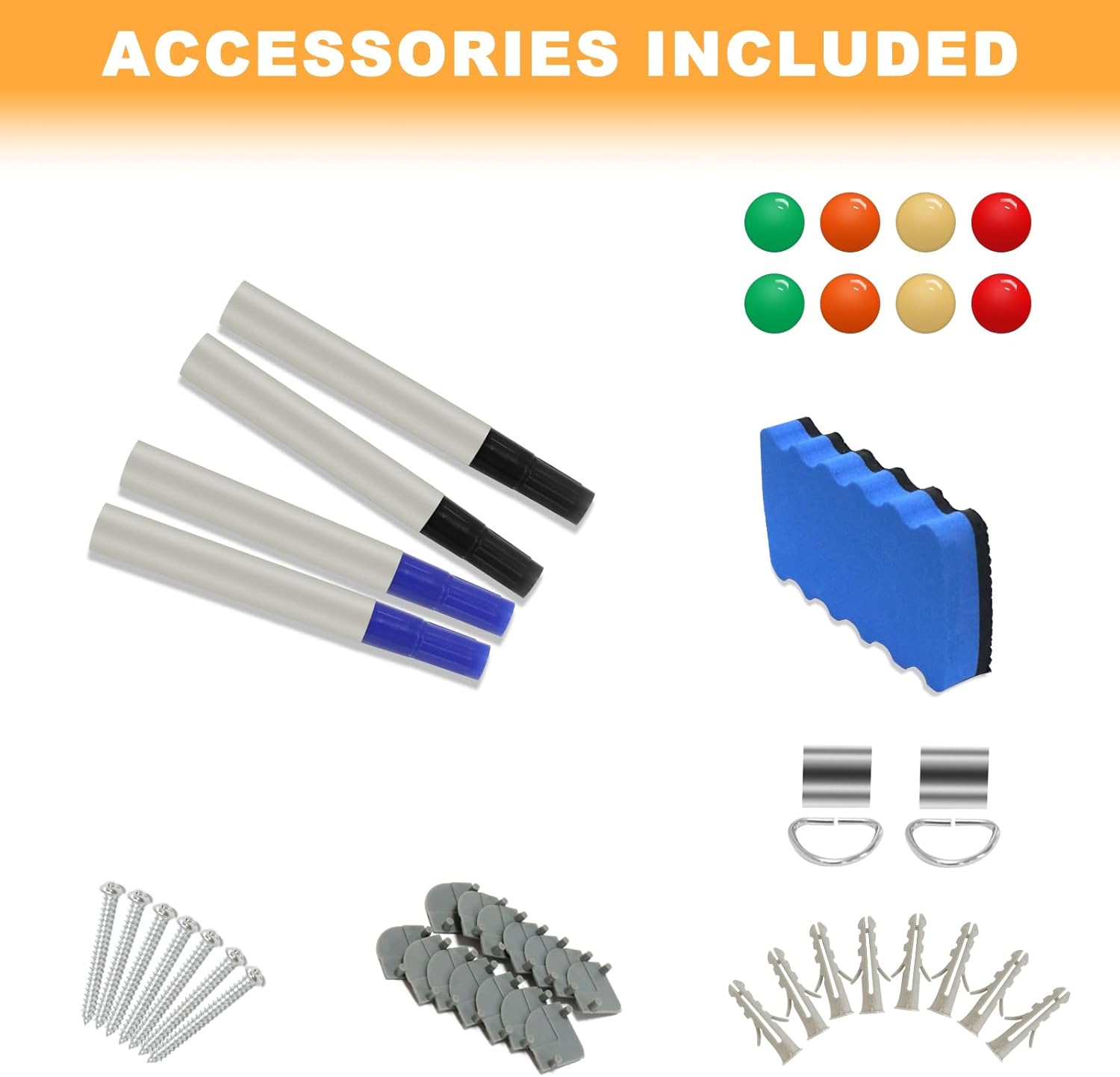 72"x40"Dry Erase Board for Wall Aluminum Presentation Magnetic Whiteboard