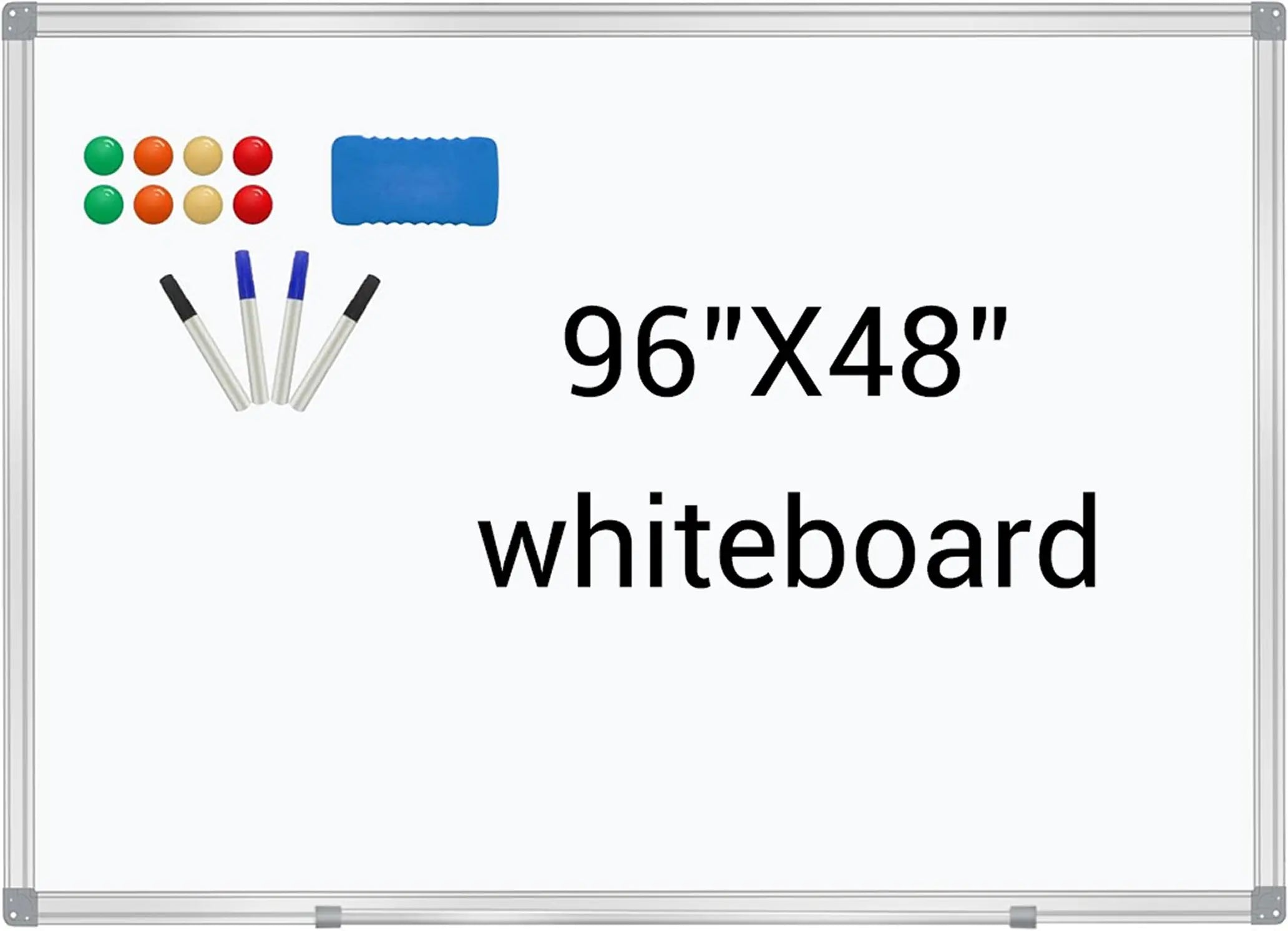96"x48"WhiteBoard Magnetic Dry Erase White Board for Wall